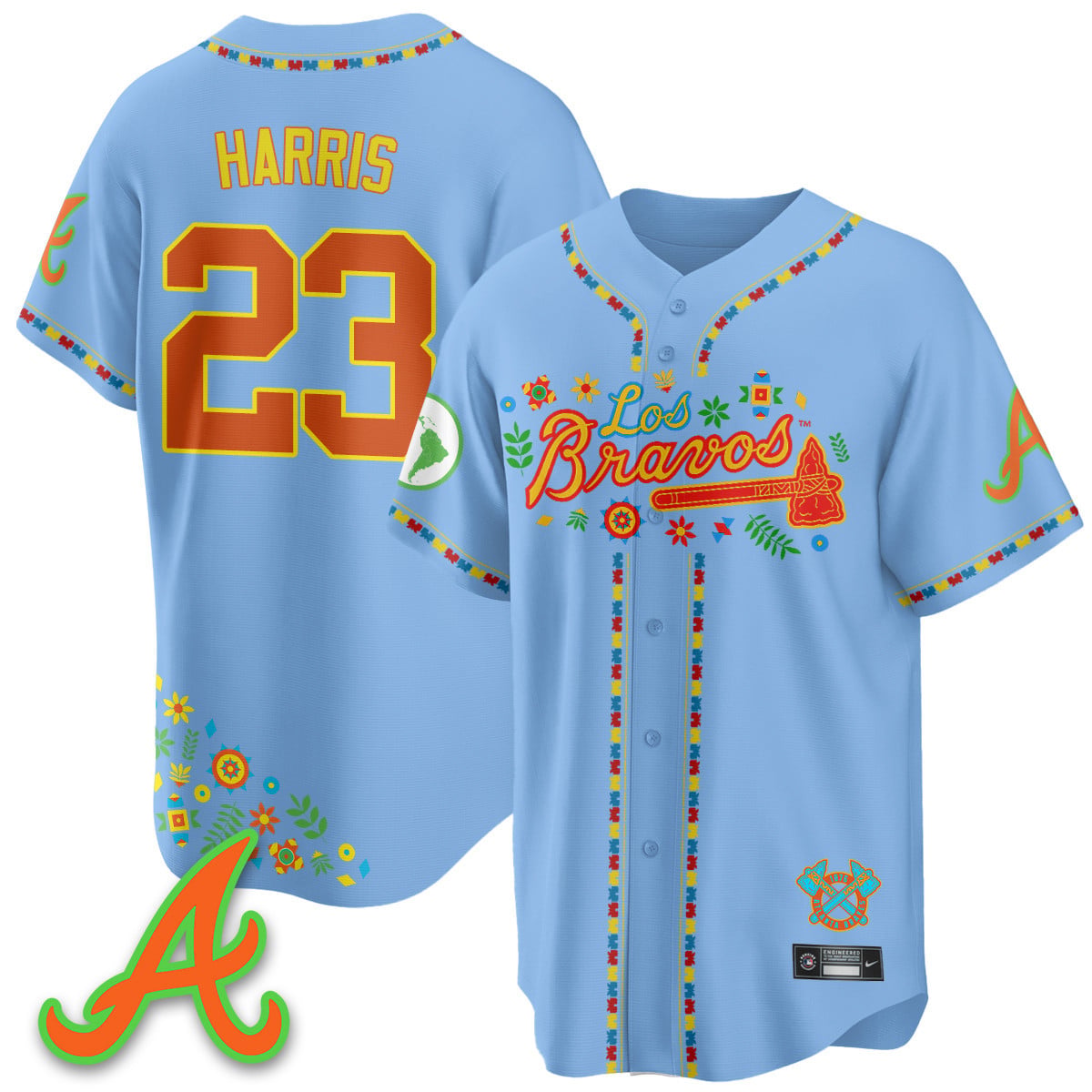 Atlanta Braves 2025 "Los Bravos" Jersey - All Stitched