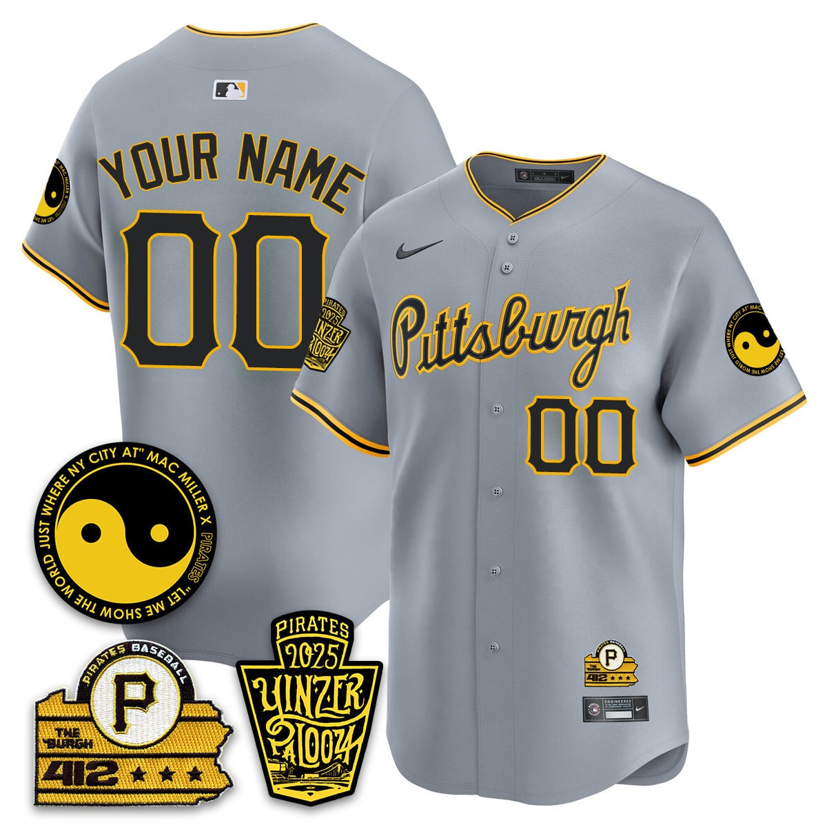 Pittsburgh Pirates Yinzerpalooza 2025 Limited Custom Jersey - All Stitched