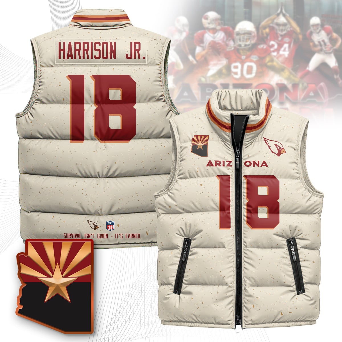 Arizona Cardinals Rivalry Series Puffer Vest