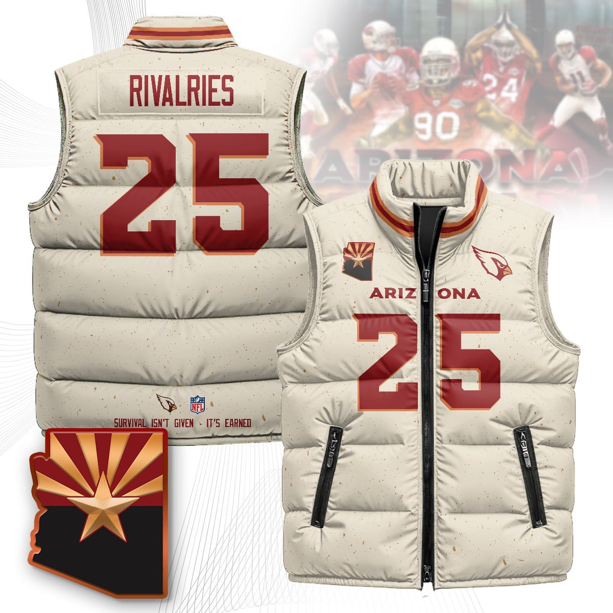Arizona Cardinals Rivalry Series Puffer Vest