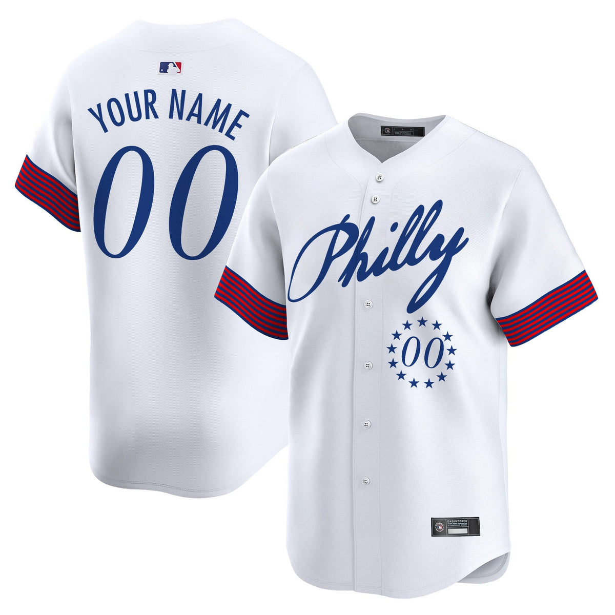 Philadelphia Phillies 2025 Independence Day Vapor Premier Limited Custom Jersey V2 - All Stitched