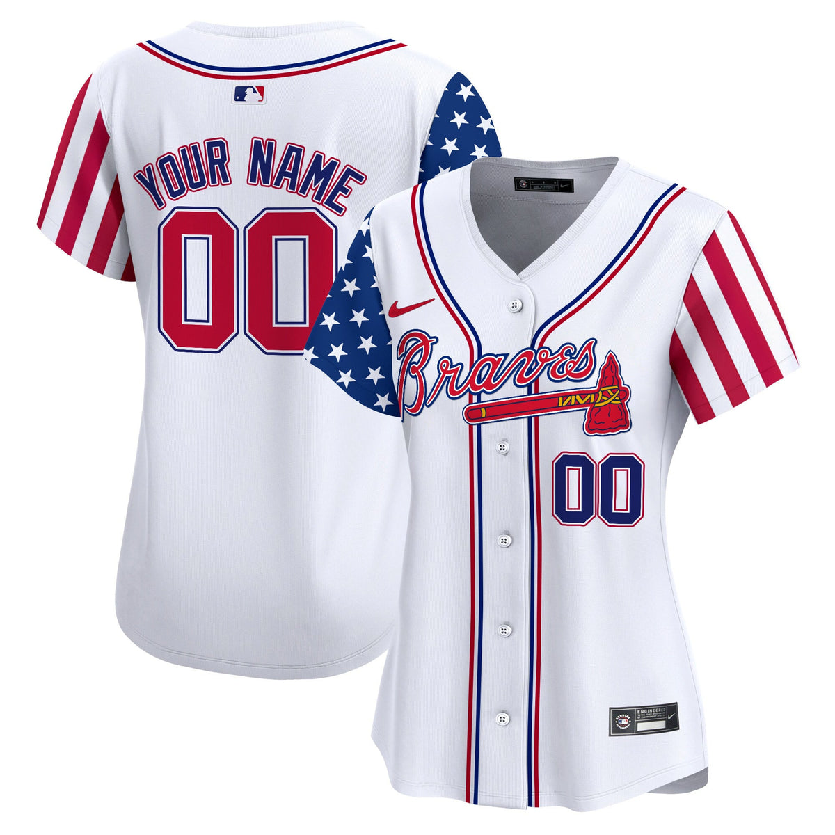 Atlanta Braves 2024 Independence Day Vapor Premier Limited Custom Jersey - All Stitched
