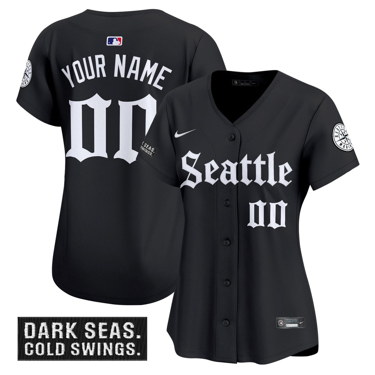 Seattle Mariners 'Deep Sea Gothic Edition' Vapor Premier Limited Custom Jersey - All Stitched