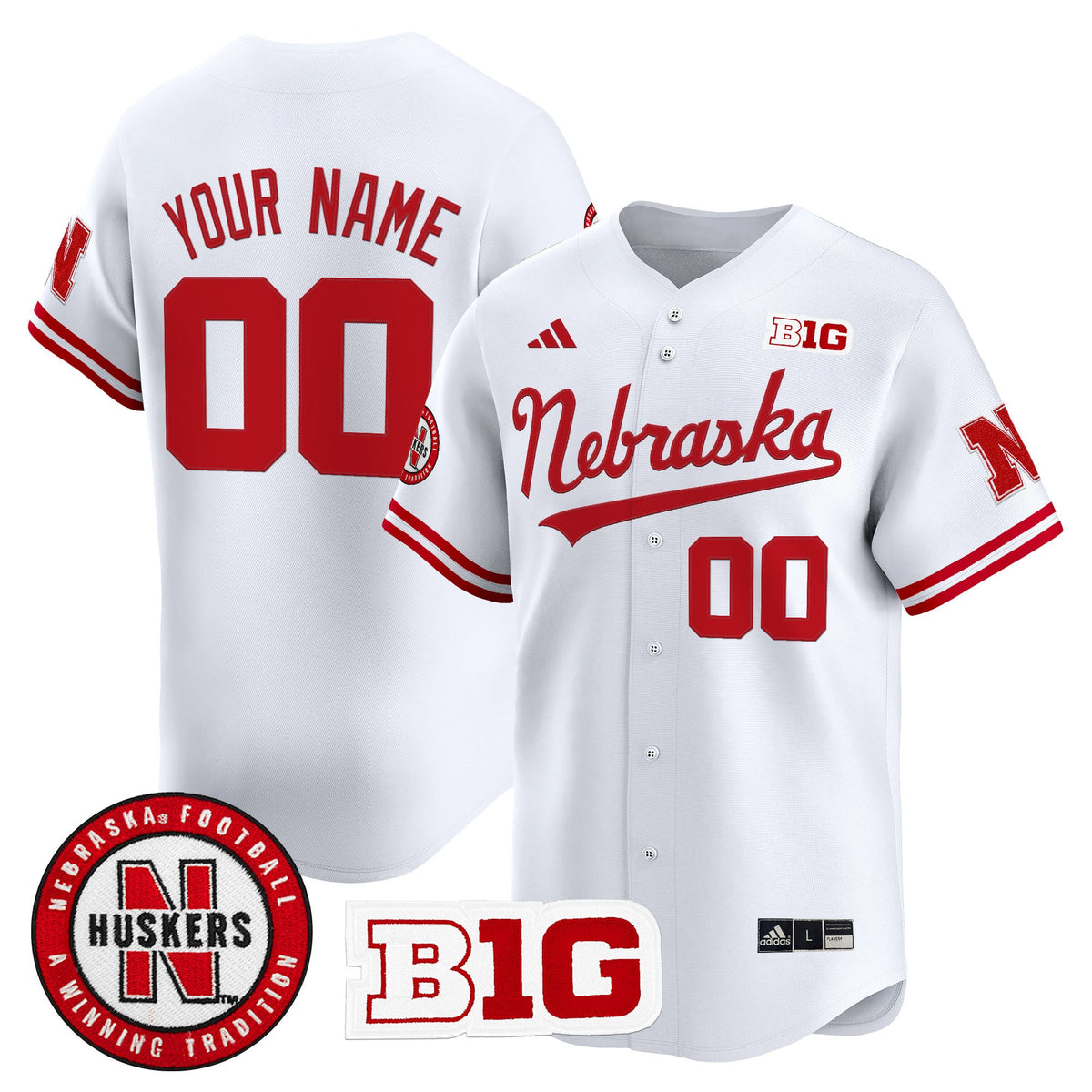 Nebraska Cornhuskers 2025 Vapor Baseball Custom Jersey - All Stitched