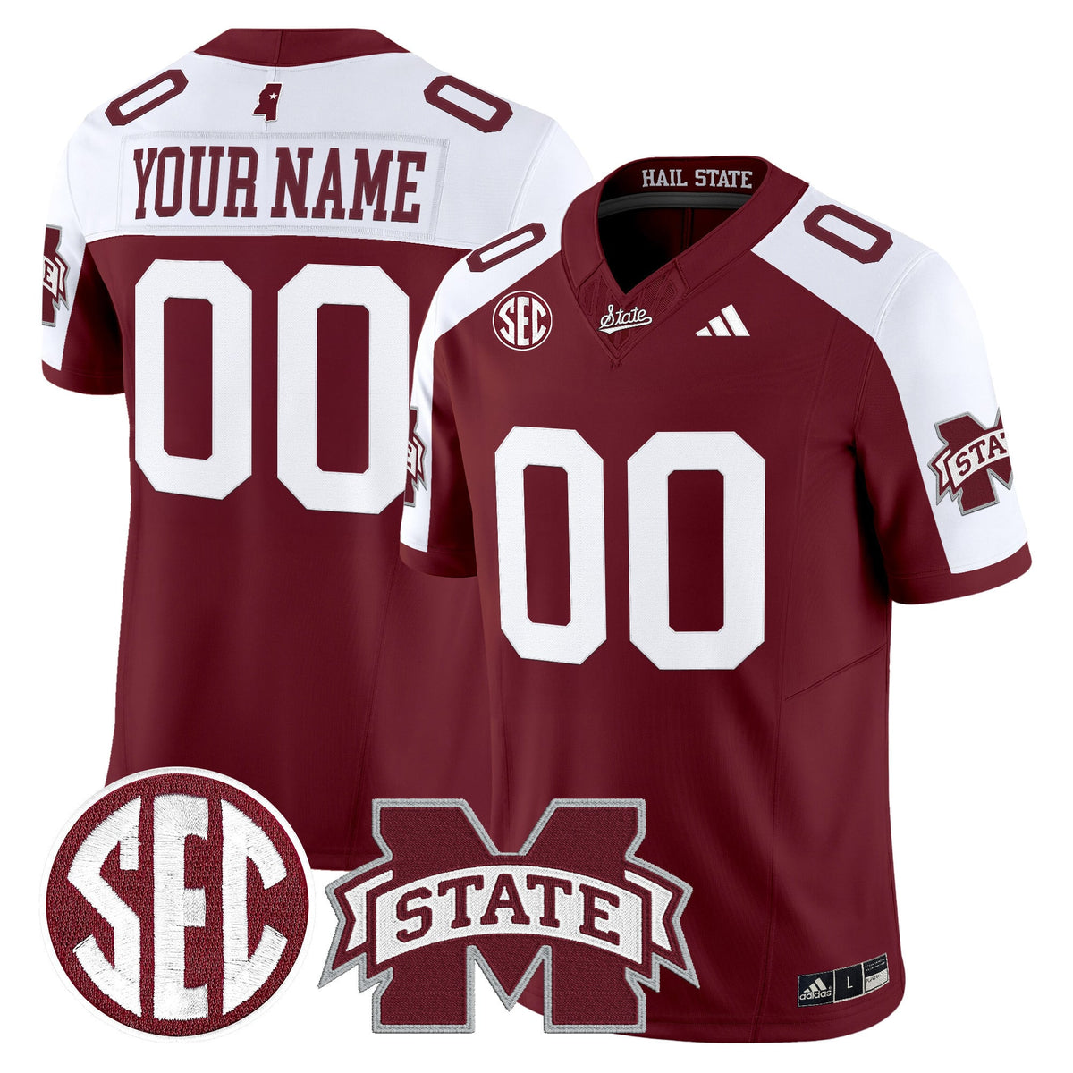 Mississippi State Bulldogs 'Dark Mode' Vapor Limited Custom Jersey - All Stitched
