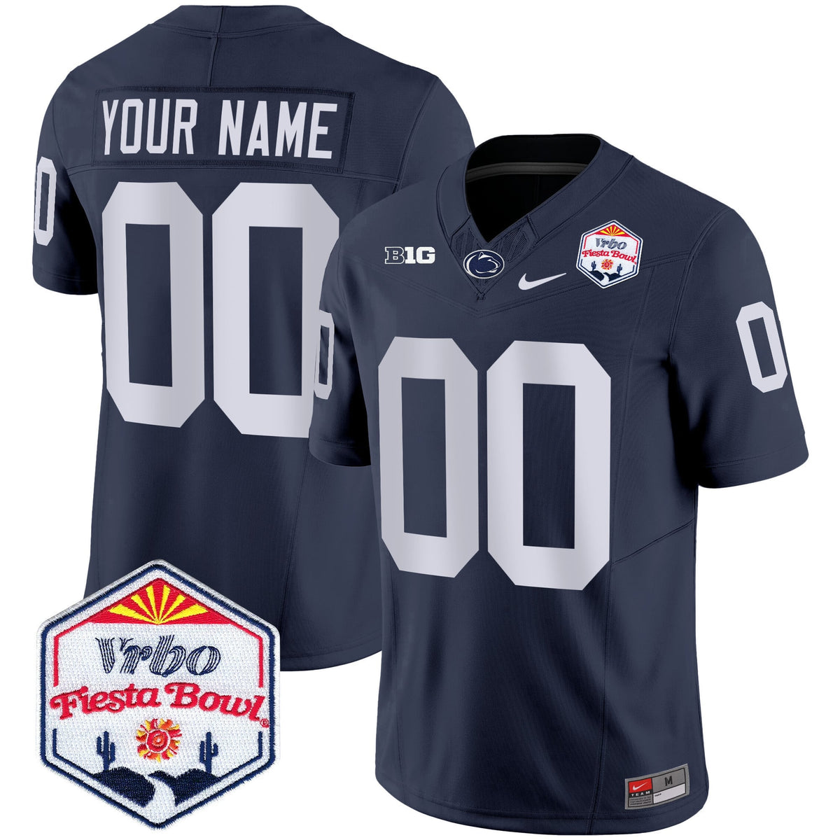 Penn State Nittany Lions 2024 The Fiesta Bowl Patch Vapor Limited Custom Jersey - All Stitched