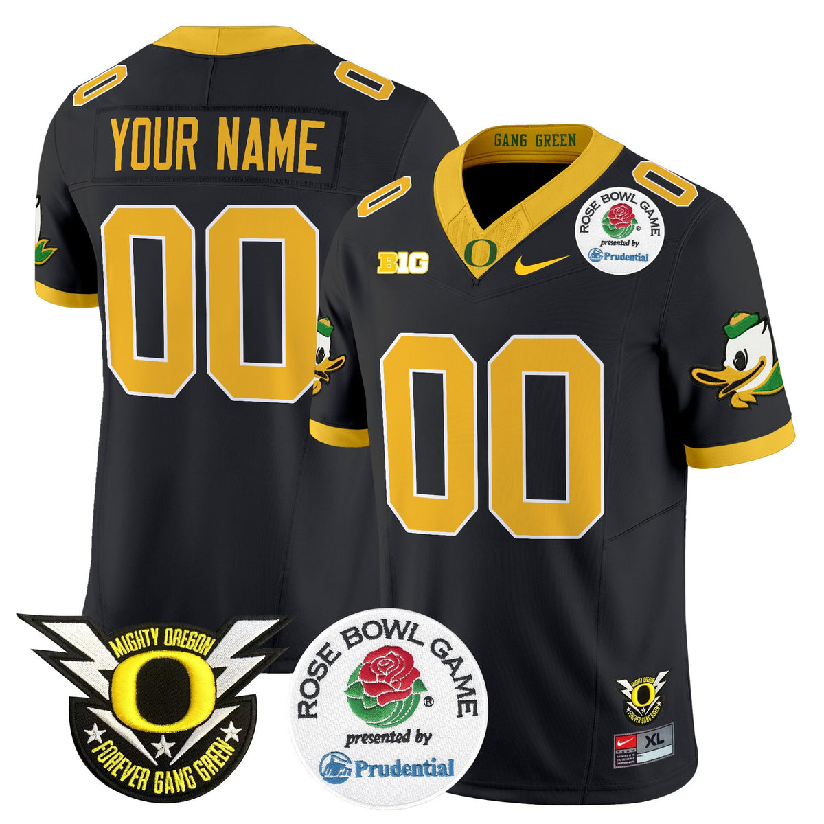 Oregon Ducks 2024 Rose Bowl Vapor Limited Custom Jersey - All Stitched