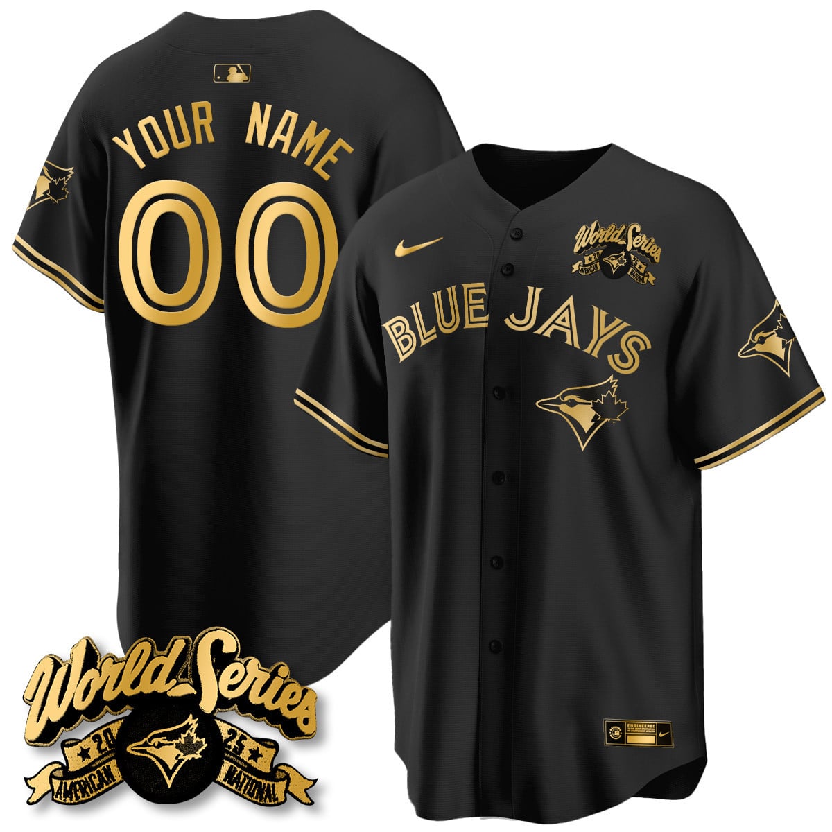Toronto Blue Jays 2025 American League Champions Custom Jersey - All Stitched