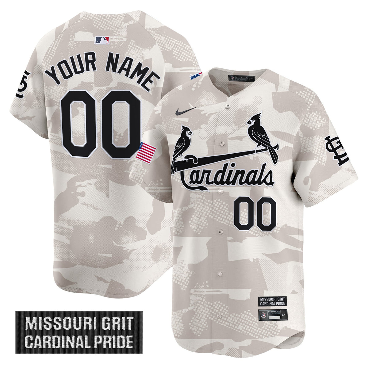 St. Louis Cardinals 2025 Armed Forces Day Vapor Premier Limited Custom Jersey - All Stitched