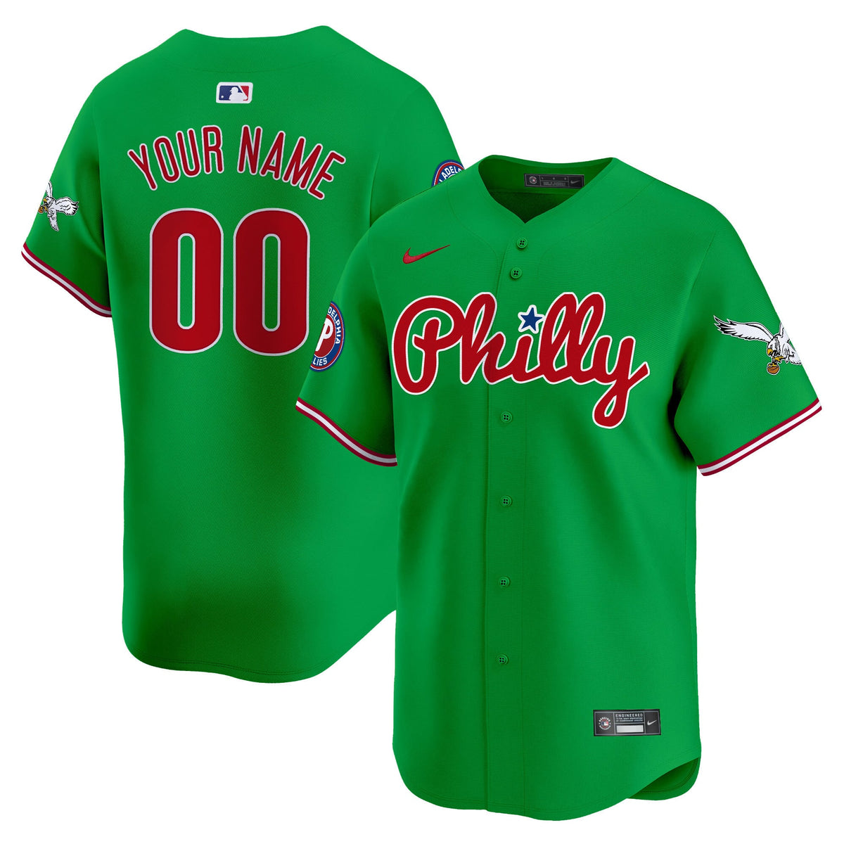 Phillies & Eagles Vapor Premier Limited Custom Jersey - All Stitched