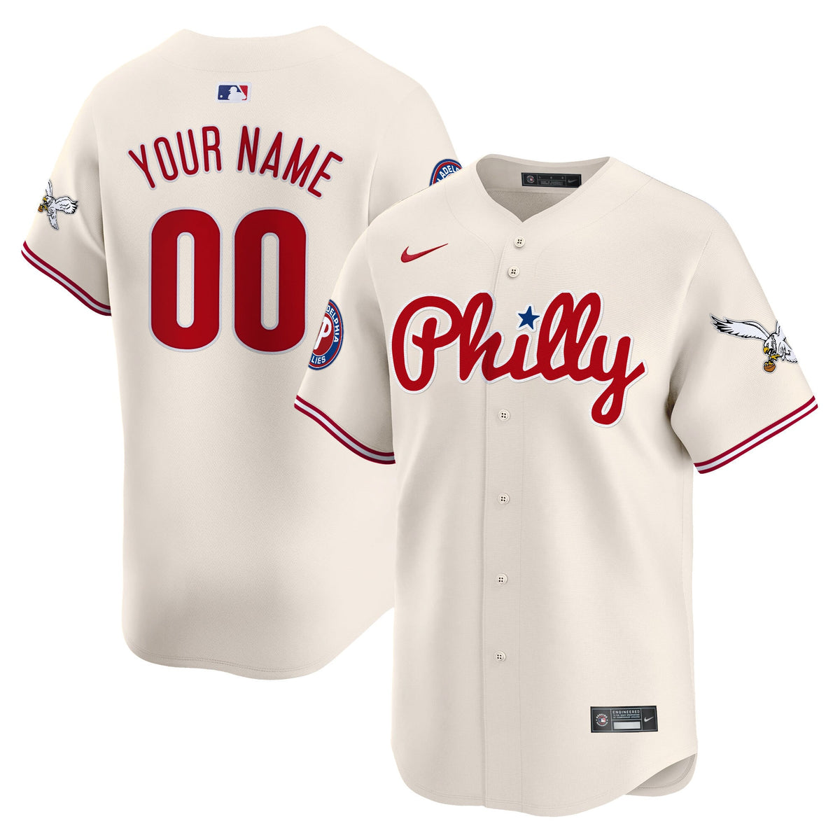 Phillies & Eagles Vapor Premier Limited Custom Jersey - All Stitched