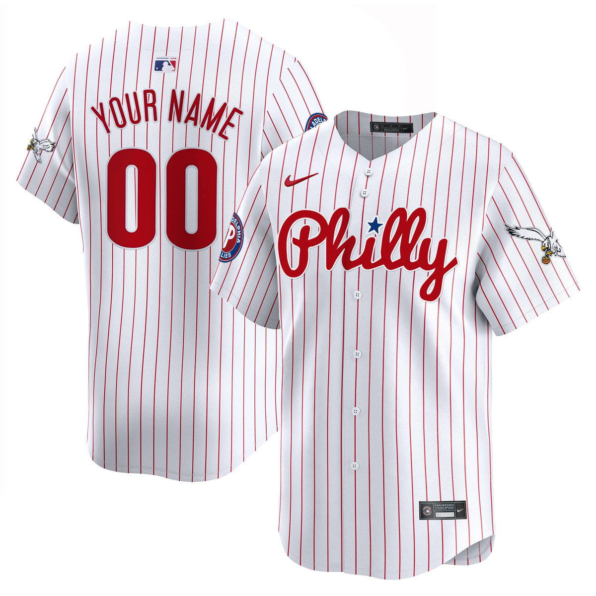 Phillies & Eagles Vapor Premier Limited Custom Jersey - All Stitched