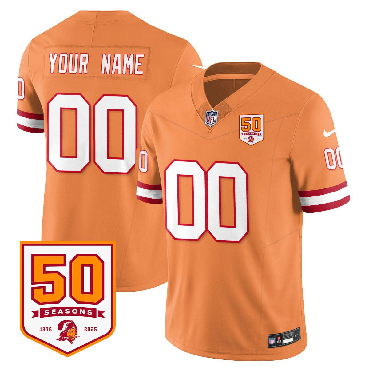 Tampa Bay Buccaneers '76 Vapor Limited Custom Jersey - All Stitched