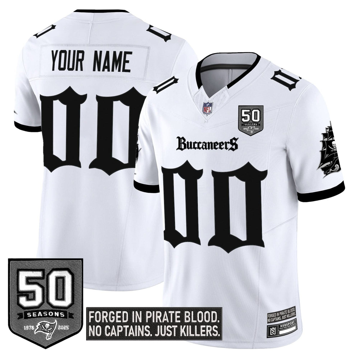 Tampa Bay Buccaneers 'Gothic Pirate Shadows Edition' Limited Custom Jersey - All Stitched