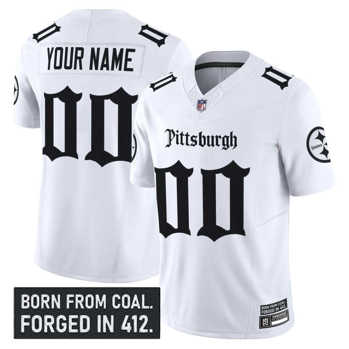 Pittsburgh Steelers 'Gothic Steel City Edition' Vapor Limited Custom Jersey - All Stitched
