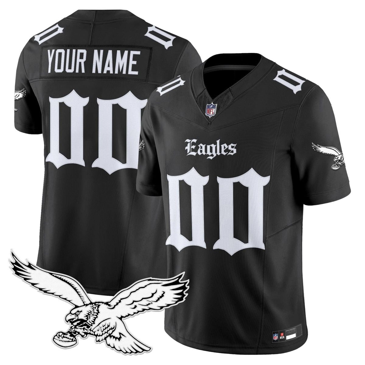 Philadelphia Eagles 'Gothic Philly Edition' Vapor Limited Custom Jersey - All Stitched