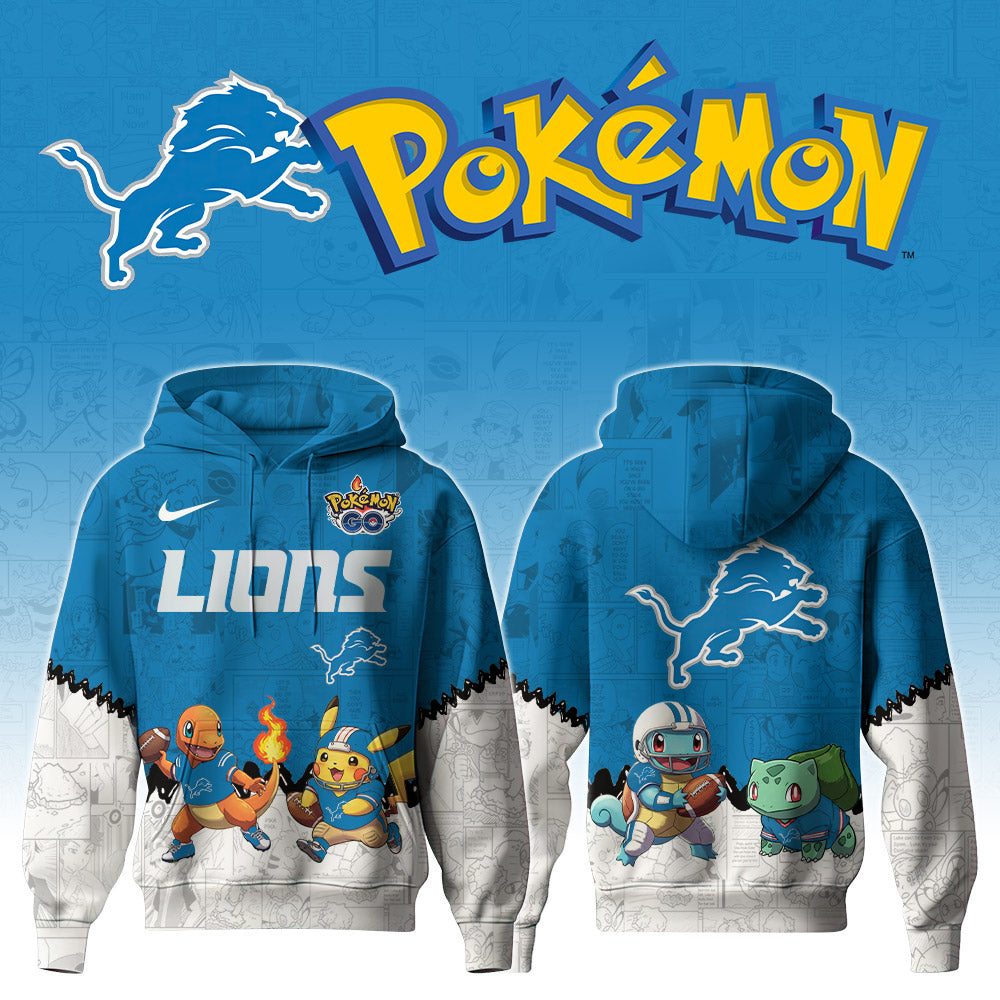.DET Lions Special Pokemon Limited Edition Hoodie