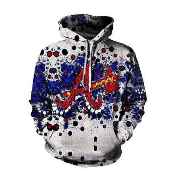 Atlanta Braves NFL Football White Men And Women 3D Pullover Hoodie And Zippered
